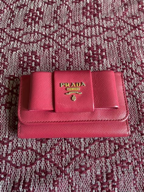 prada keychain card holder|Prada backpack keychain.